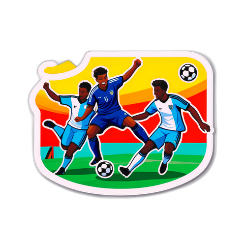 축구 경기 득점 순간 스티커