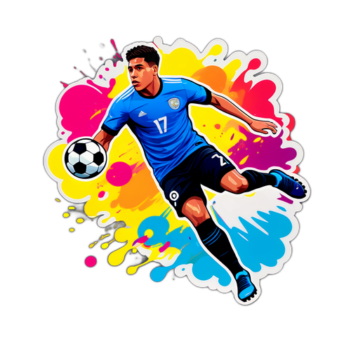Dynamic Soccer Art of Edson Alvarez
