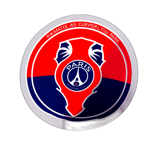 Návrh samolepky PSG s fanoušky a vlajkami