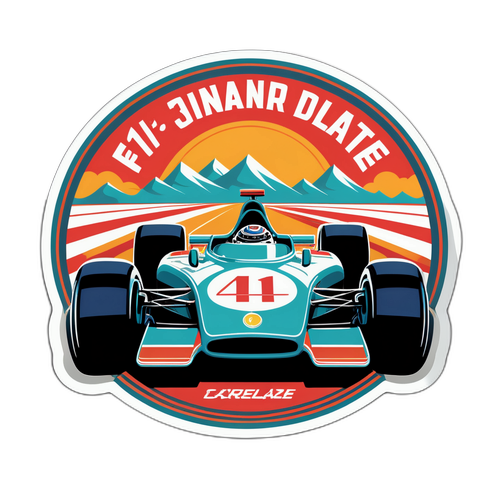 Retro F1 Movie Release Sticker