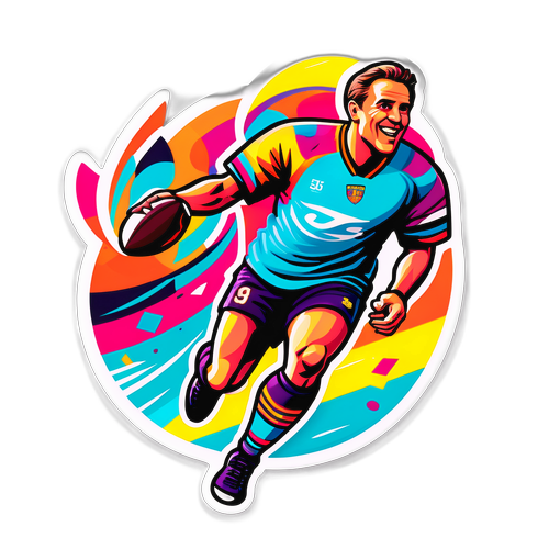 Klistermärke av Gordon Findlay med fotboll