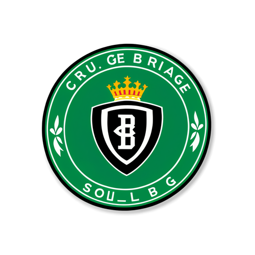 Sticker van Cercle Brugge met inspirerende quote