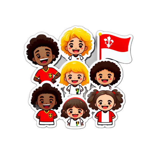 벨기에와 웨일즈 축구팀 응원 이모티콘 스티커