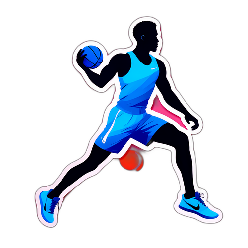 Sticker ya Mchezaji Nyota wa Mpira wa Kikapu