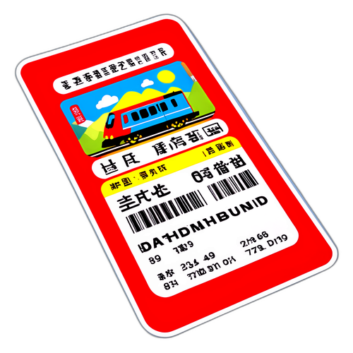 春季节火车票贴纸