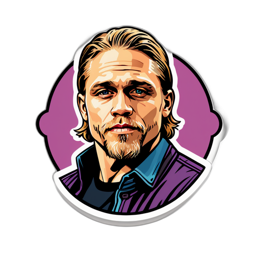 Αυτοκόλλητο με στυλ κόμικ του Charlie Hunnam