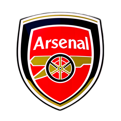 Arsenal FC Logo med Fotball