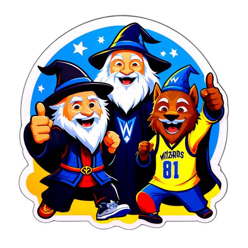 Sticker ng mga Tagahanga ng Wizards at Timberwolves