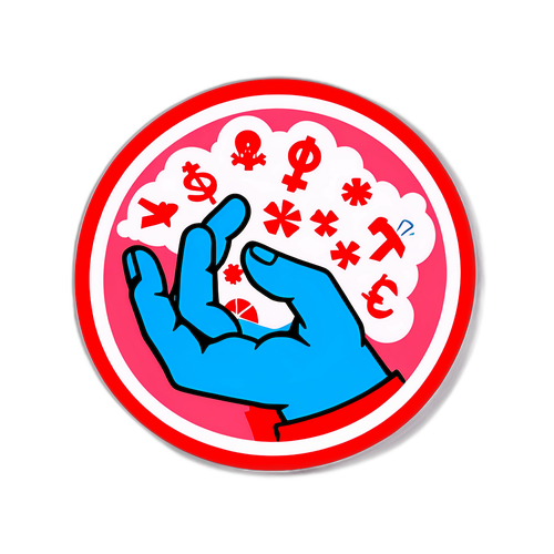 Sticker, der die Auswirkungen von Arbeitslosigkeit darstellt