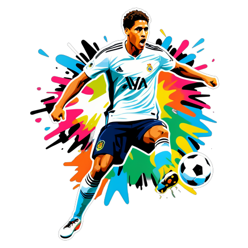 Varane in Azione: L'Adrenalina della Maglia Graffiti!