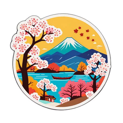平林の四季の魅力を紹介するイラストデザイン