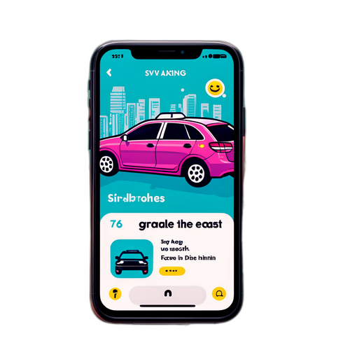 Stiker Menarik Paparan Tambang Grab Glitchy