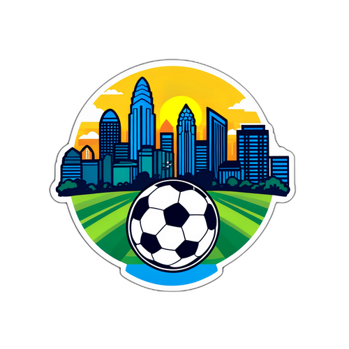Skylines Charlotte dan FC Charlotte dengan Bola Sepak