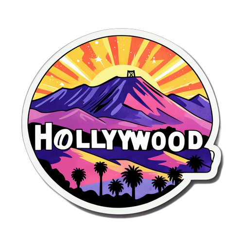 Diseño de Sticker del Cartel de Hollywood