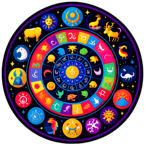 रंगीन ज्योतिष चक्र