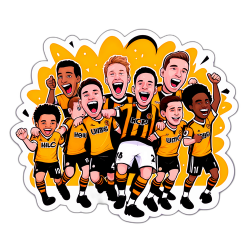 Sticker Peminat Hull City Merayakan Kemenangan