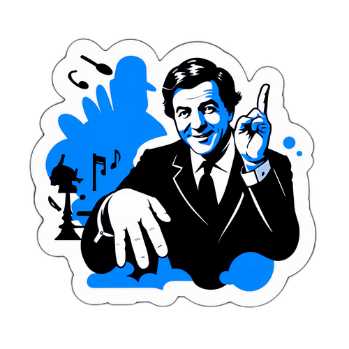 Sticker met Silhouet van Pierre Arditi