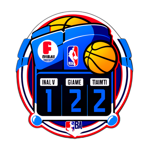 Isang Malikhaing Sticker ng NBA Scoreboard