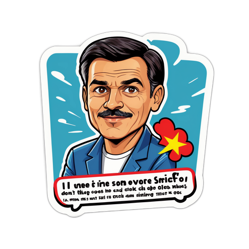 Autocollant de Pedro Sanchez avec une citation inspirante