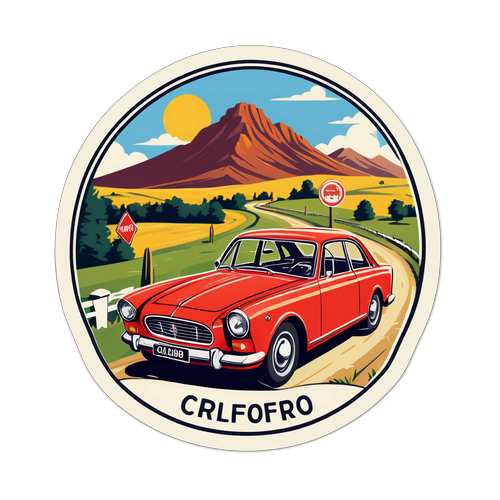 Auto Vintage con Segnali Stradali