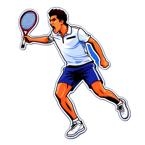 카를로스 알카라즈의 강력한 스매시