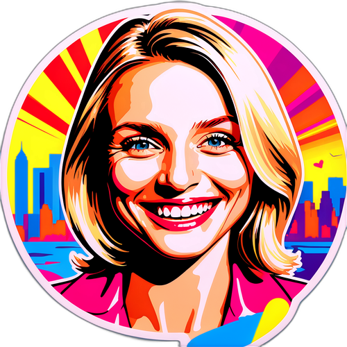 Cameron Diaz mosolygó arca pop art stílusban