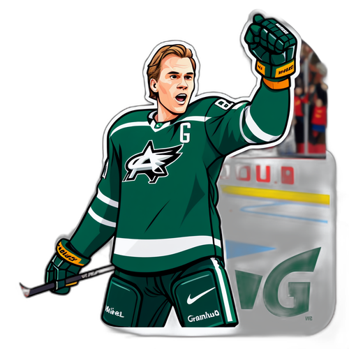 En animerad design av Mikael Granlund som gör mål