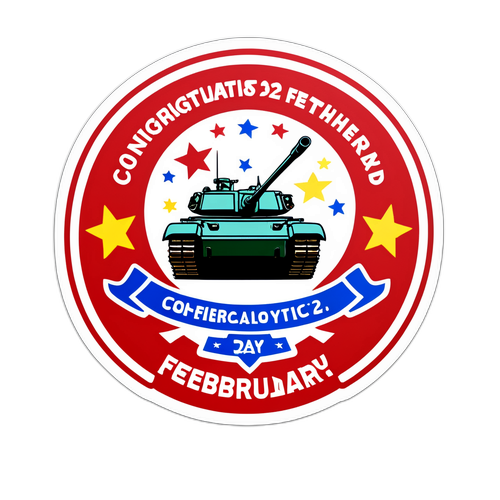 Стикер, посвящённый Дню Защитника Отечества