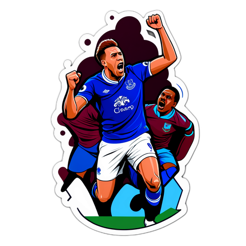 Pemain Everton Bergembira