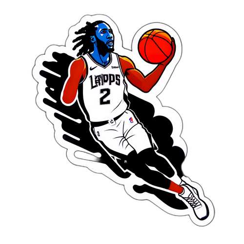 Sticker ng Kawhi Leonard na Nagsasagawa ng Slam Dunk