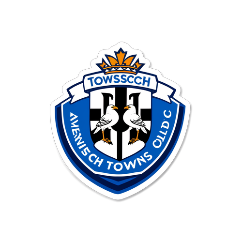 When Towns Collide: Ipswich Town and Newcastle United Logo Sticker