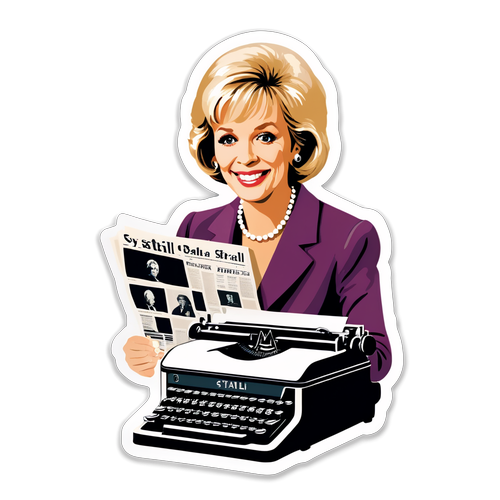 Sophisticated Vintage Journalism Sticker