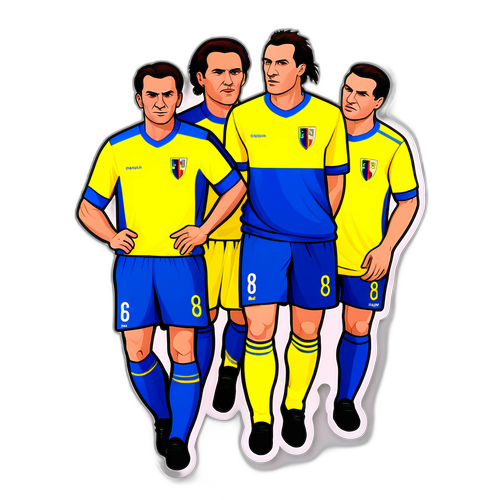 Caricatură a meciurilor ilustre între România și Bosnia