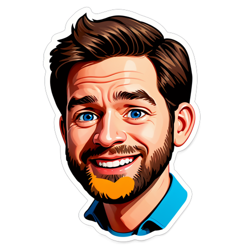 Sticker Dễ Thương của John Krasinski: Vui Vẻ và Sáng Tạo