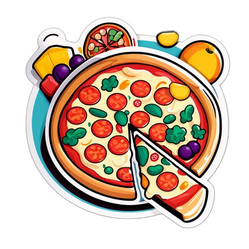 Sticker Criativo de Pizza