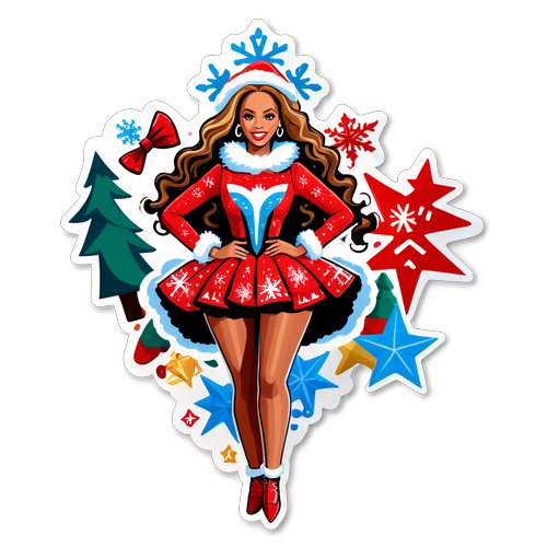 Festive Beyoncé Halftime Performance Sticker