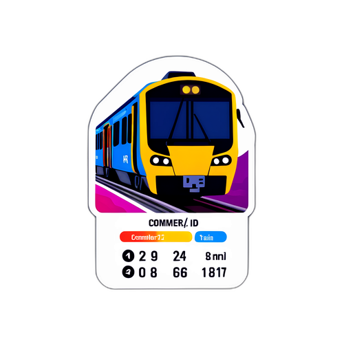 Stiker Jadwal Kereta KRL Modern