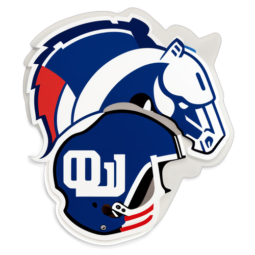 Colts and Patriots Logo Mashup Sticker