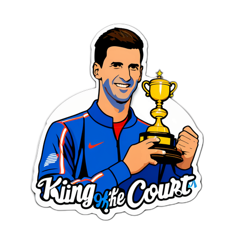 Sticker ter ere van Novak Djokovic's prestaties