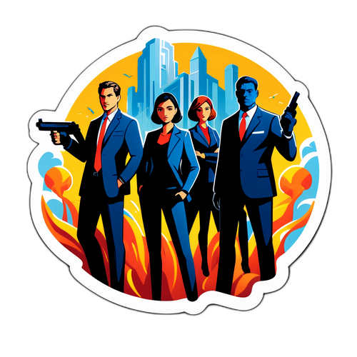 Grupa agentów w tajemniczym otoczeniu