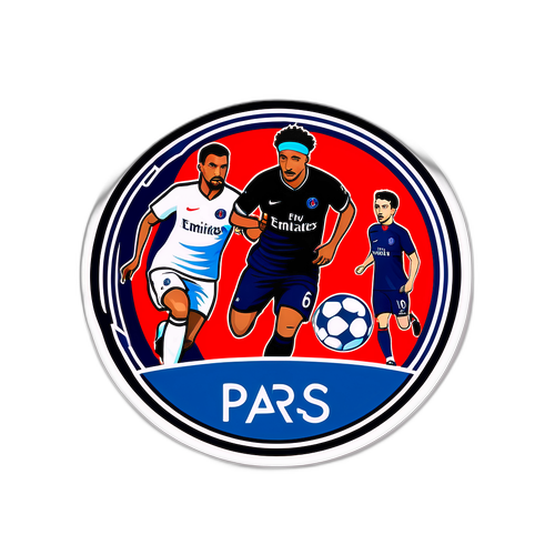 Nálepka s motivem fotbalového zápasu PSG vs. Havre