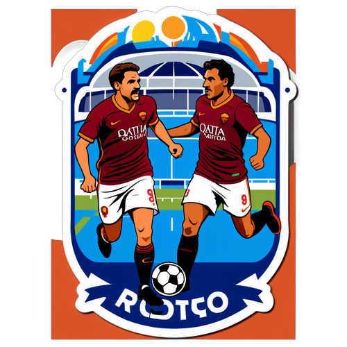 Diseño de sticker para el partido Roma vs Porto