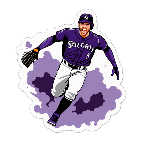 Trevor Story Sliding into Home Plate