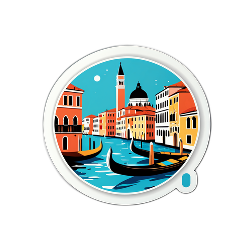 베니스의 특징을 반영한 독특한 스티커