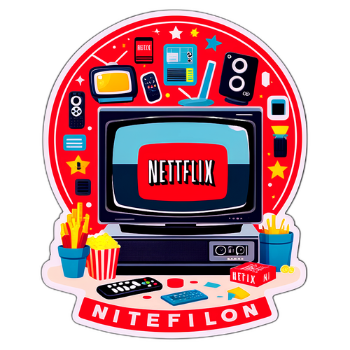 Минималистичный телевизор с логотипом Netflix