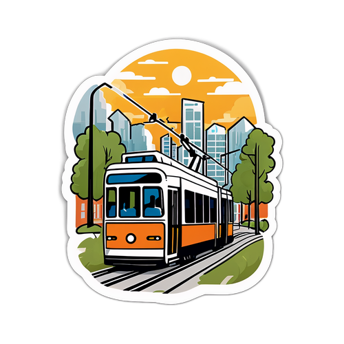 Vantaan Raitiovaunu Kaupunkimaisemassa