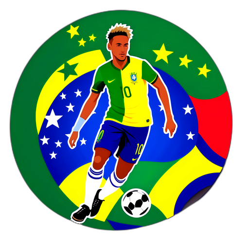 Stijlvol ontwerp van Neymar in actie