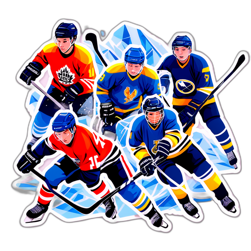 Youth Hockey Action Collage