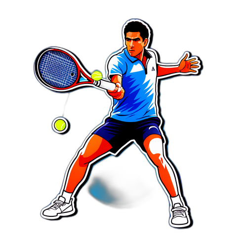 Hình ảnh Carlos Alcaraz trong tư thế chơi tennis