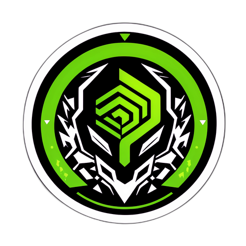 NVIDIA-logotyp med grafiska element